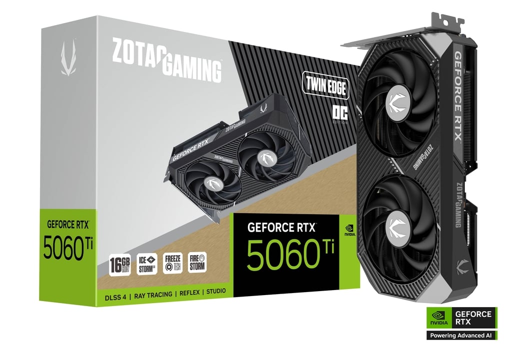ZOTAC GAMING GeForce RTX 5060 Ti 16GB Twin Edge OC / ZT-B50620H-10M